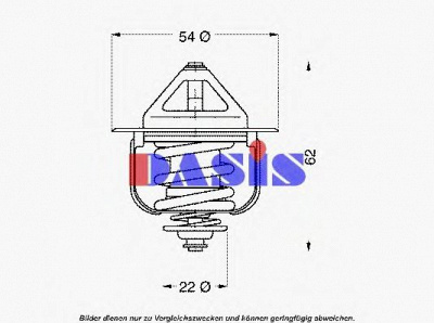 AKS DASIS 751847n -  Термостат, охлаждающая жидкость